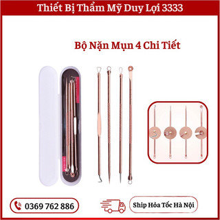 Bộ 4 que nặn mụn - lấy sạch mụn đầu đen, trứng cá, cám thần thánh
