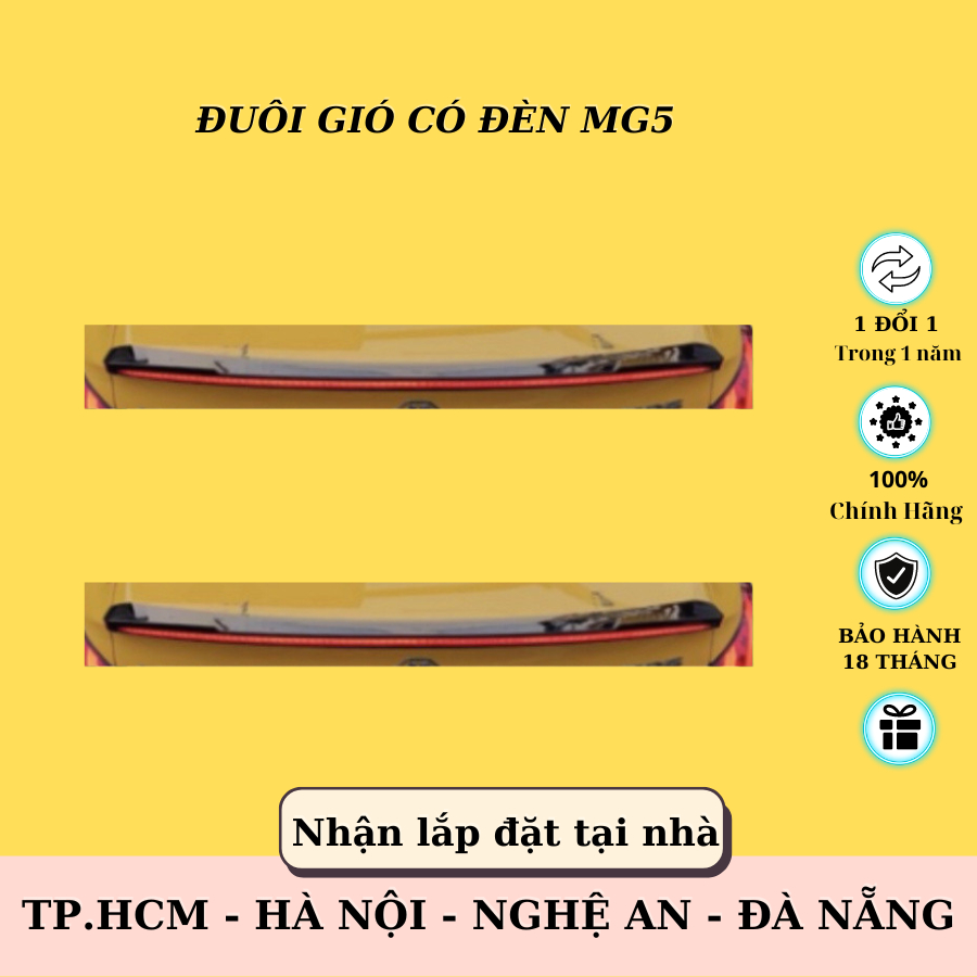 Đuôi gió có đèn MG5, đuôi gió mg5