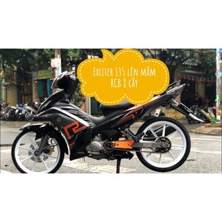Mâm Vành Đúc RCB 8 Cây Exciter 135 2011-2014 Chính Hãng Malaysia - Bản 1.6 -1.85 Phụ Kiện Xe Máy PKPEE