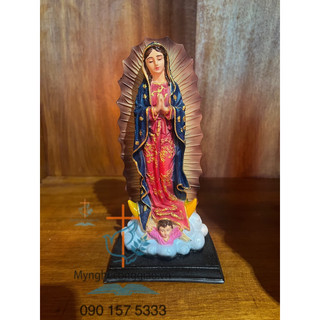 Tượng Đức Mẹ Cao 22cm_Mẹ mexico, tượng công giáo bằng đá composite