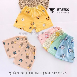 Quần đùi thun lạnh petit họa tiết mềm mát cho bé 3-13kg q03