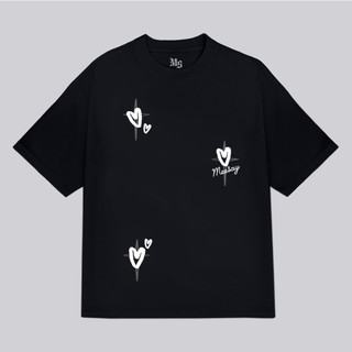Áo thun form rộng Meesay Twinkle trái tim Basic Tee vải cotton cao cấp co giãn, dày dặn Local Brand