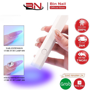 Máy hơ gel mini tích điện 3W - Đèn hơ móng nail mini cầm tay 1 ngón tiện lợi