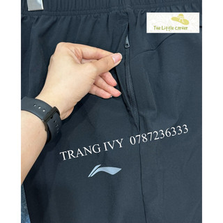 Quần short gió thể thao nam Lining AKSS557