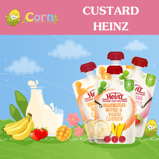  Custard ăn liền dạng túi mút - Váng sữa Heinz - Cho bé 6m+ 