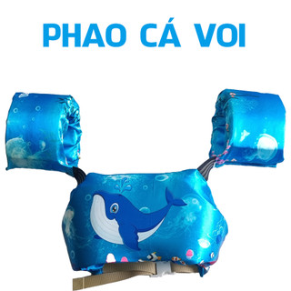 Phao bơi Cá Voi - hàng mới cho bé [(hàng chính hãng V-Float] Phao liền thân đỡ ngực tập bơi (Ảnh thật - hàng sẵn)