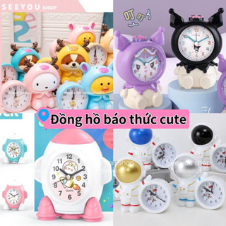 Đồng Hồ Báo Thức Hình Phi Thuyền Không Gian vũ Trụ  Để Bàn Gấu, Bò Sữa , Lotso , Phi Hành Gia, Có Chuông Báo Thức