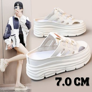 Giày Sandal nữ Đẹp 7cm 2024. Giày Sục Thể Thao Độn Đế Nữ Cao Cấp Mùa Hè Mới, Siêu nhẹ, siêu thoáng, siêu êm