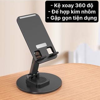 Giá Đỡ Kẹp Điện Thoại xoay 360 độ đế hợp kim nhôm gập gọn X68 - giá đỡ điện thoại xem phim selfie livestream xem phim