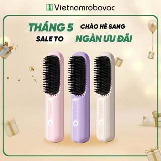 Lược Điện Tạo Kiểu Không Dây Vietnamrobovac S7 - Chăm Sóc Tóc Suôn Mượt - BH 12 THÁNG