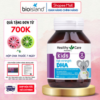 Viên uống bổ sung dưỡng chất giúp bé phát triển trí tuệ Healthy Care High Strength DHA 60 viên