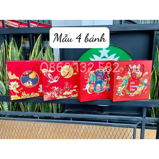 Set 50 hộp đựng bánh trung thu loại 4 bánh 2024