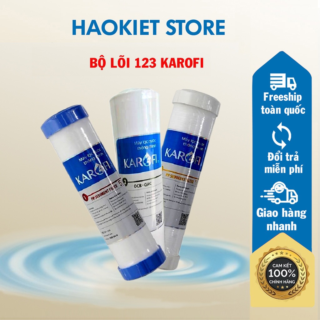Lõi lọc nước Karofi - Bộ lõi lọc nước 123 Karofi