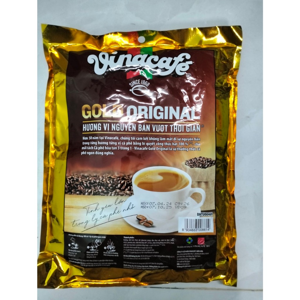 Cafe sữa 3in1 Gold Original VinaCafe bịch 24gói