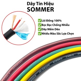 Dây tín hiệu âm thanh Stereo 3 lõi Sommer Made in Germany hàn dây AV - Canon - 3.5 Ly - số lượng = số mét