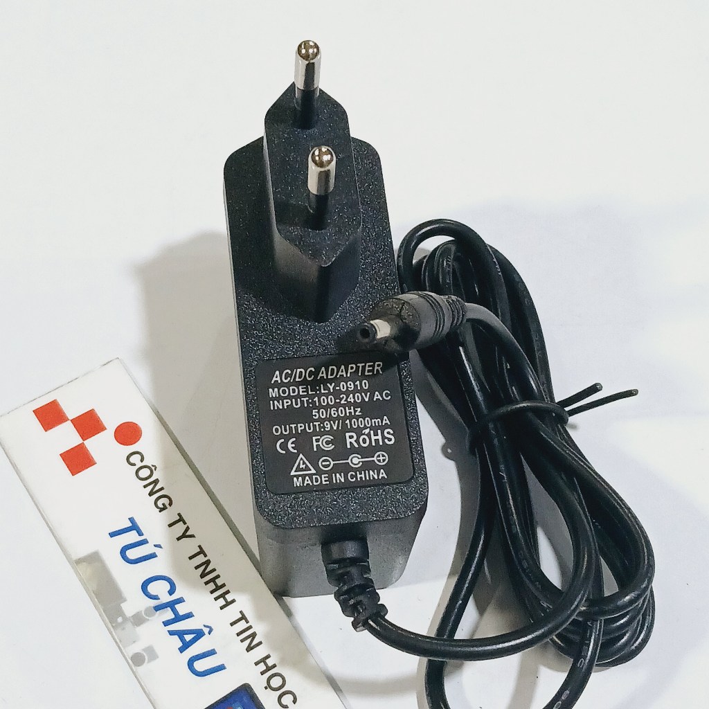 Adapter DC 9V - 1A / Đầu cắm 3.5mm X 1.35mm