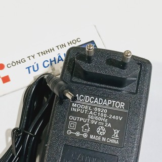 Adapter DC 9V - 2A (Đầu cắm 3.5mm x 1.35mm)