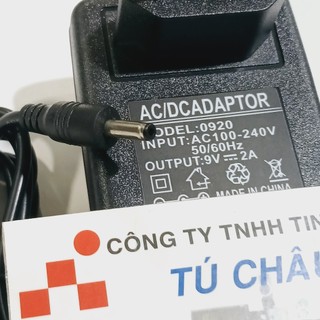 Adapter DC 9V - 2A (Đầu cắm 3.5mm x 1.35mm)