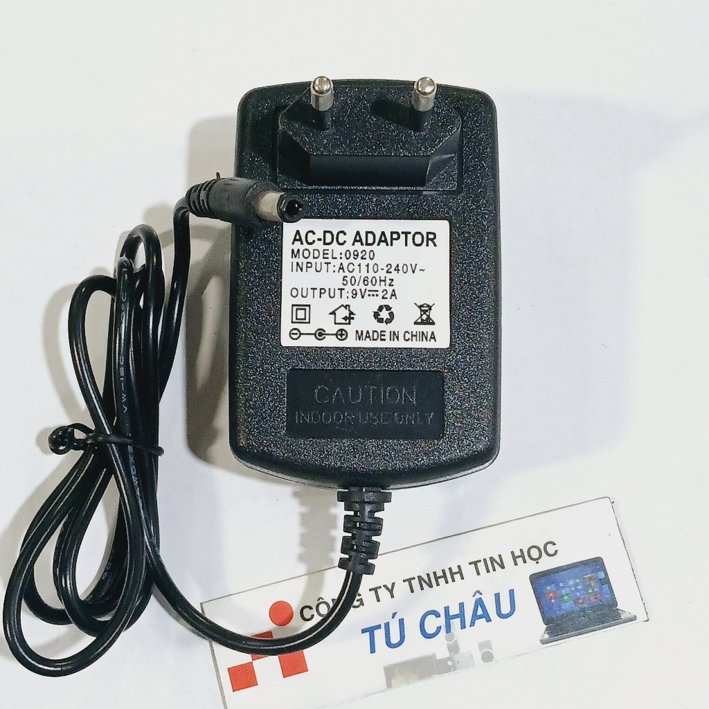 Adapter DC 9V - 2A / Đầu cắm 5.5mm x 2.1mm