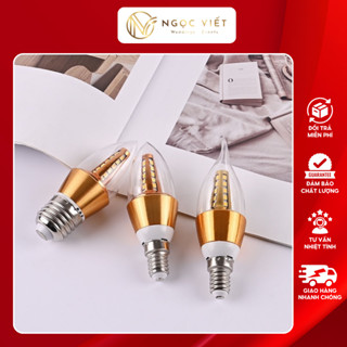 Bóng, đui đèn led quả nhót ánh sáng vàng nắng