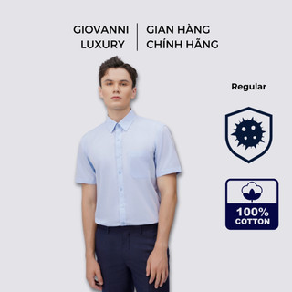 Áo Sơ Mi Cộc Tay Nam GIOVANNI SARTORIA Chất Liệu 100% Supima Cotton Cao Cấp SSS01-002