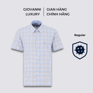 Áo Sơ Mi Nam Cộc Tay GIOVANNI Kẻ Ô Vuông Trẻ Trung GSS01-023