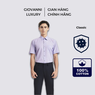 Áo Sơ Mi Nam Cộc Tay GIOVANNI Trơn Classic Chất Liệu Cotton Thoải Mái Thoáng Mát UR688