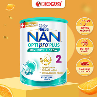 Sữa bột nestlé nan optipro plus từ thụy sĩ nan việt phát triển toàn diện cho bé số 2 từ 6 12 tháng 800g - bibo mart