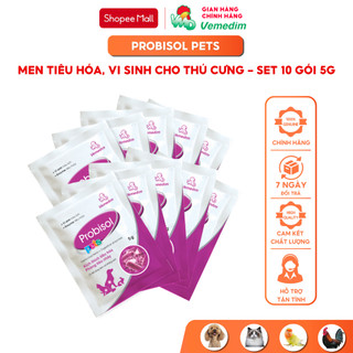 Vemedim Probisol for pets giúp tiêu hóa tốt dùng cho chó mèo (Set 10 gói 5g)