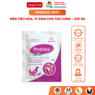 Vemedim Probisol for pets giúp tiêu hóa tốt cho chó, mèo, hamster, gói 5g