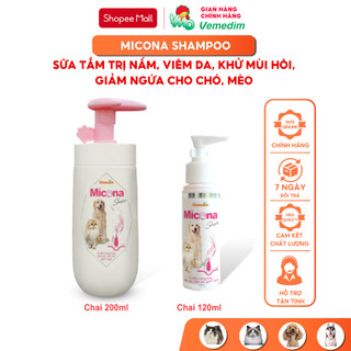 Vemedim Micona Shampoo sữa tắm phòng nấm da, viêm da cho chó, mèo