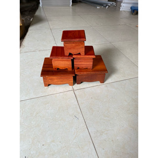  Kỷ vuông đế kê bát hương đôn vuông gỗ hương cao 8cm 