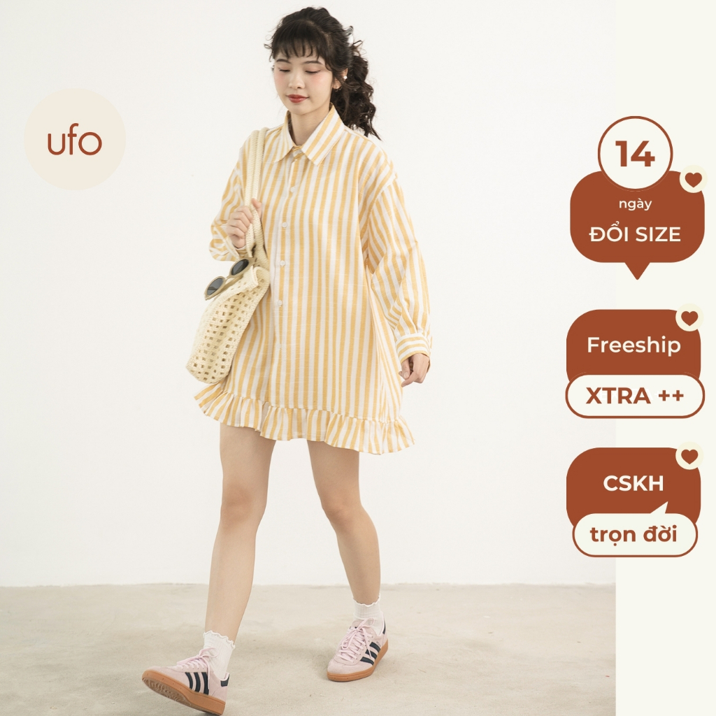 Áo sơ mi form oversize thô linen - Babydoll Blouse - ufo.thebasic
