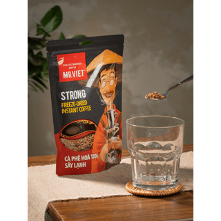 Cà phê hòa tan sấy lạnh strong - đậm cà phê - strong freeze-dried instant coffee mr.viet - 75gr