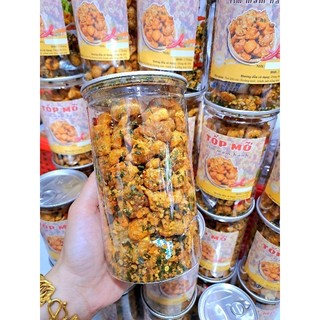 Tốp mỡ giòn sốt mắm hành hộp 250gram, đồ ăn vặt ngon