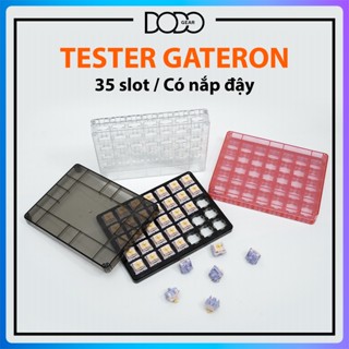 Khay switch tester Gateron có nắp đậy 35 slot sử dụng trưng bày switch bàn phím cơ switch tester Gateron DoDo Gear