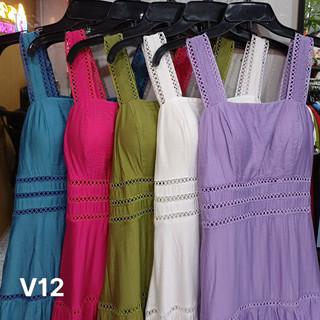 Đầm Maxi Hai Dây Viền Ren