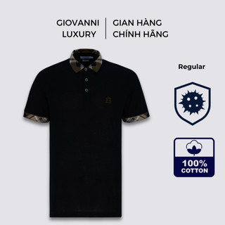 Áo Polo Nam Cộc Tay GIOVANNI Chất Liệu 100% Cotton Double Mercerized Cổ Phối Họa Tiết GPL01-008