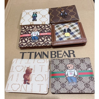 Ví gập S mini TTWN BEAR TT2207 chính hãng , ví gấu bấm cúc thẻ nhiều ngăn dễ thương