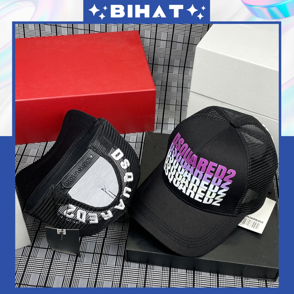 Mũ Lưỡi Trai Phối Lưới DSQUARED2 Khoá Nút Thời Trang Nam Nữ, nón kết lưới Dsquared2 phối lưới MU134