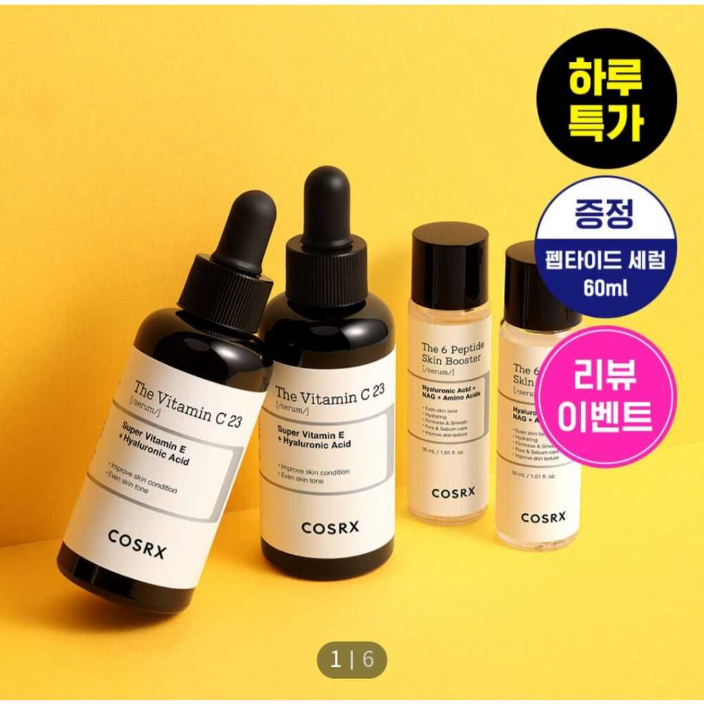 Tinh chất  Cosrx The Hyaluronic Acid 3/ The Vitamin C 23/ The Niacinamide 15/ 6 Peptide Skin Booster Serum