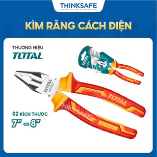 Kìm răng cách điện total, thtip2171, thtip2181 kích thước 7 - 8 inch, đầu kềm mạ đen đánh bóng - thinksafe