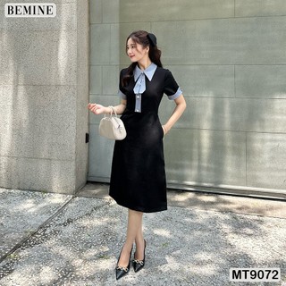 Đầm thiết kế cổ phối đính nơ dáng bút chì BEMINE MT9072