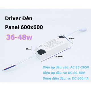 Nguồn đèn led panel 36-48w driver đèn led panel 600x600