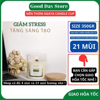 21 Mùi 350gr Nến thơm phòng AGAYA candle cup - Thành phần thiên nhiên an toàn cho người sử dung