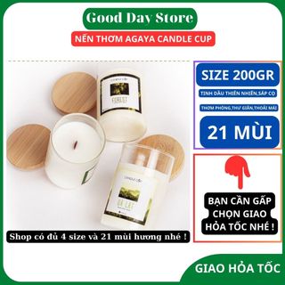 Agaya nến thơm tinh dầu thiên nhiên candle cup,21 mùi nến giúp giảm stress thơm phòng,thư giãn làm quà tặng - SIZE 200G