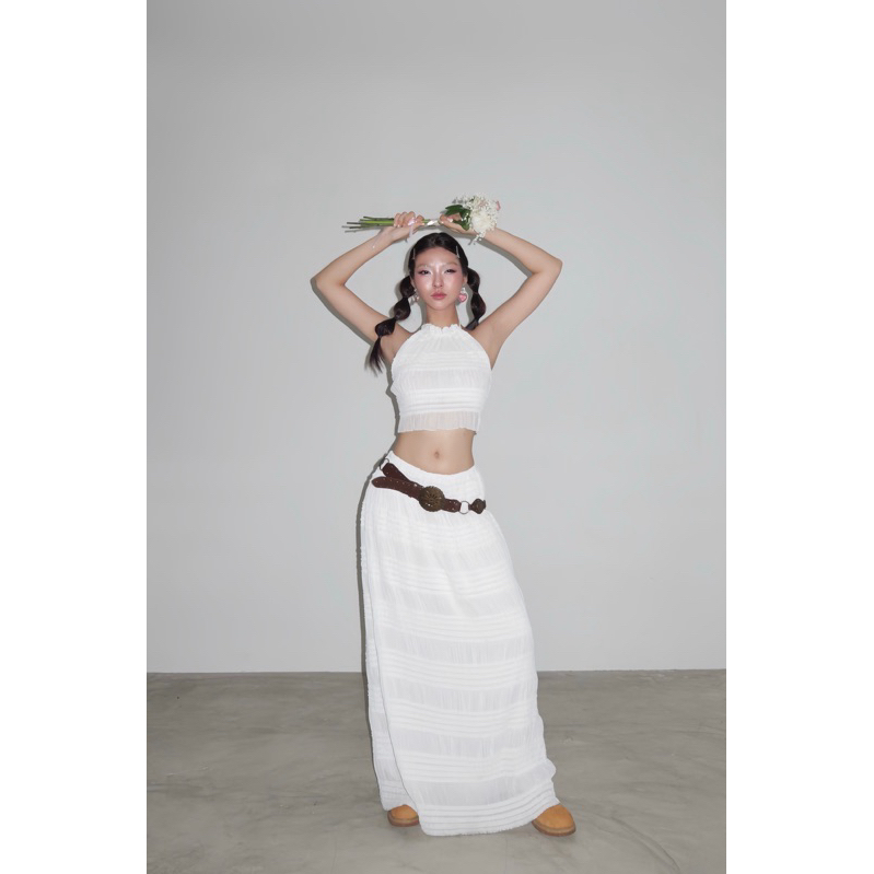COCO SET - Set áo yếm hở lưng chân váy maxy