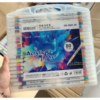 Bộ 80 chiếc Bút vẽ Acrylic Maker vẽ trên nhiều chất liệu BV111