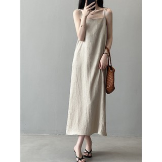 Đầm maxi hai dây lụa tafta cao cấp họa tiết nổi Romantic cosage slip dress