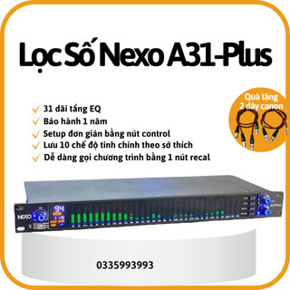 Lọc số NEXO A31 Plus có phần mềm máy tính tú audio